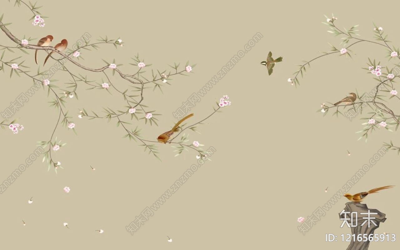 水墨画贴图下载【ID:1216565913】