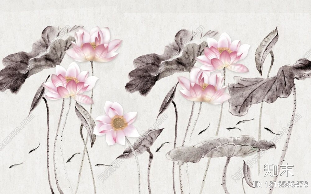 水墨画贴图下载【ID:1216566478】