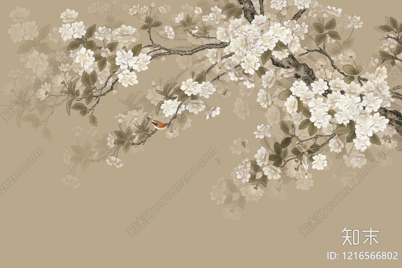 水墨画贴图下载【ID:1216566802】