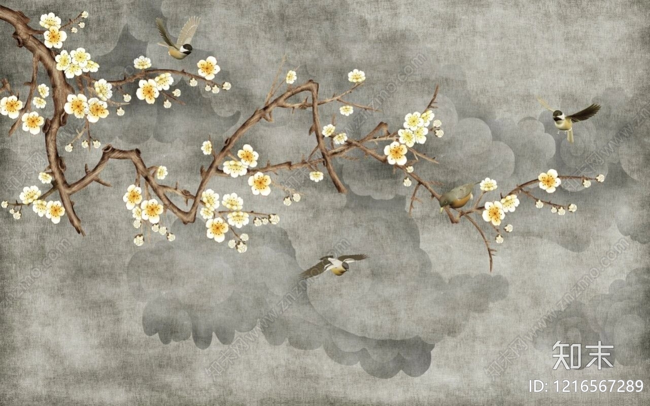 水墨画贴图下载【ID:1216567289】