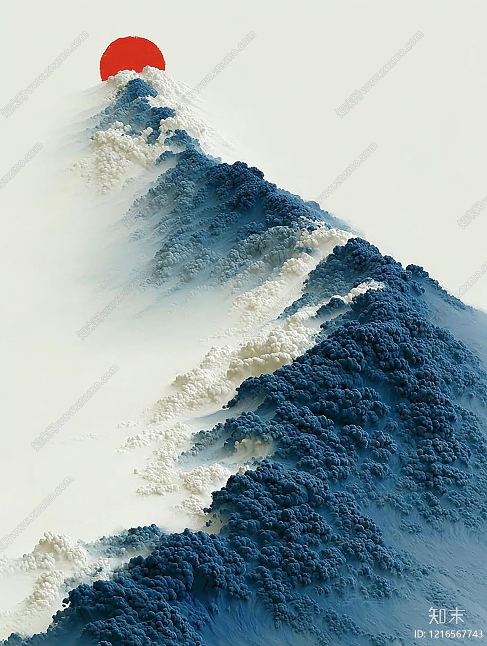 新中式山水画贴图下载【ID:1216567743】