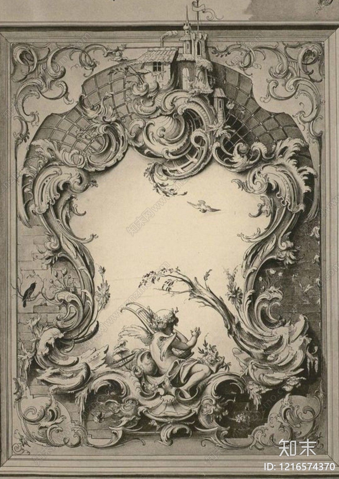 黑白挂画贴图下载【ID:1216574370】