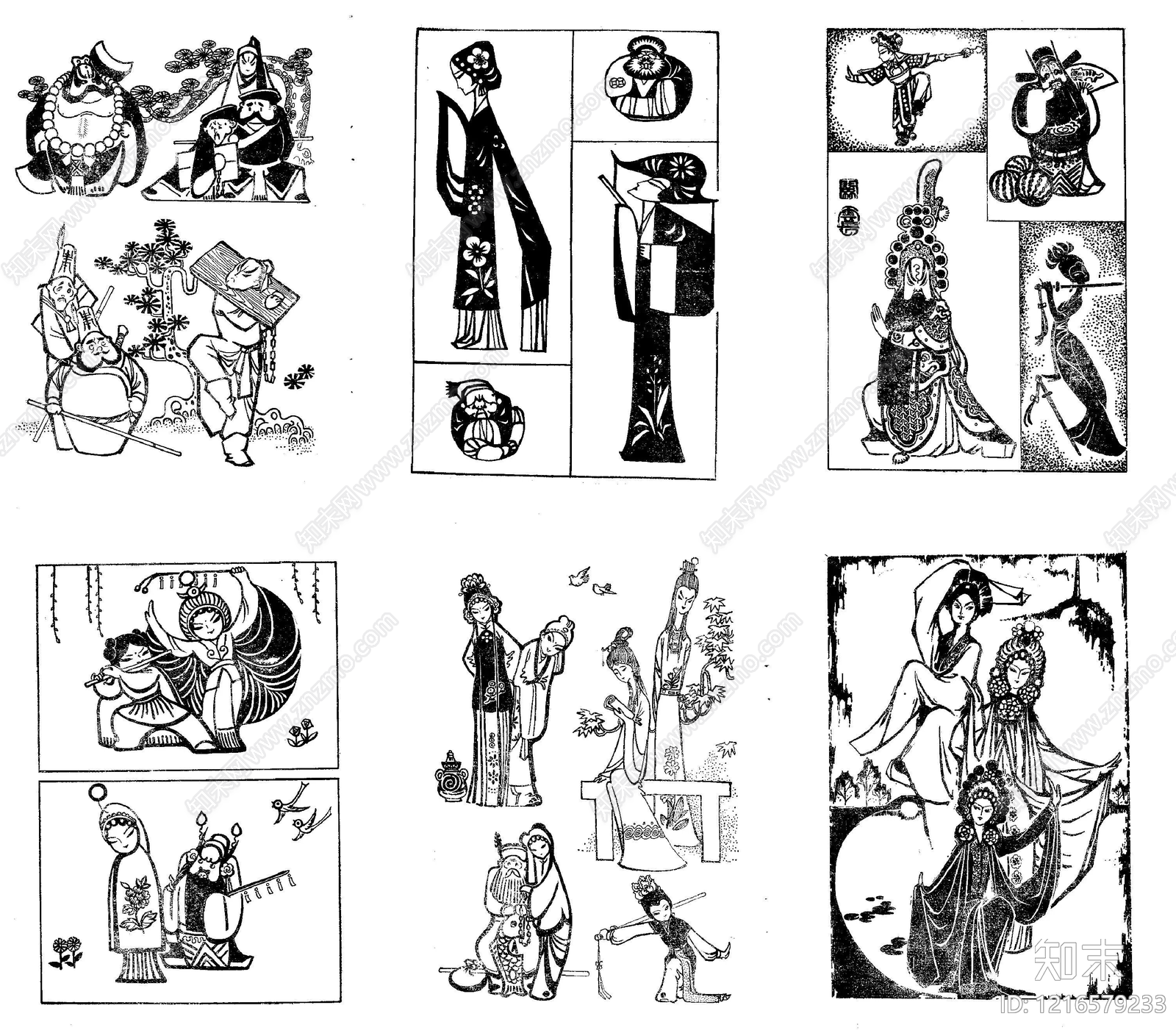 黑白挂画贴图下载【ID:1216579233】