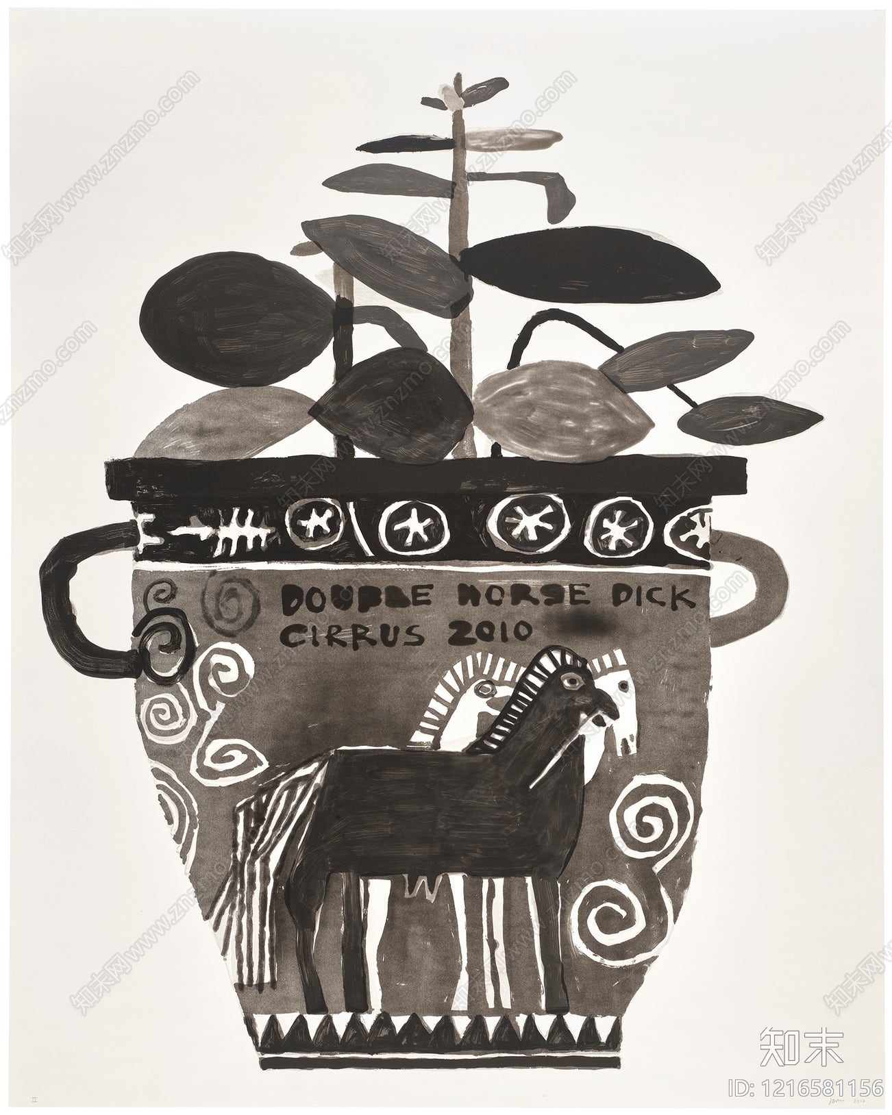 欧式黑白挂画贴图下载【ID:1216581156】