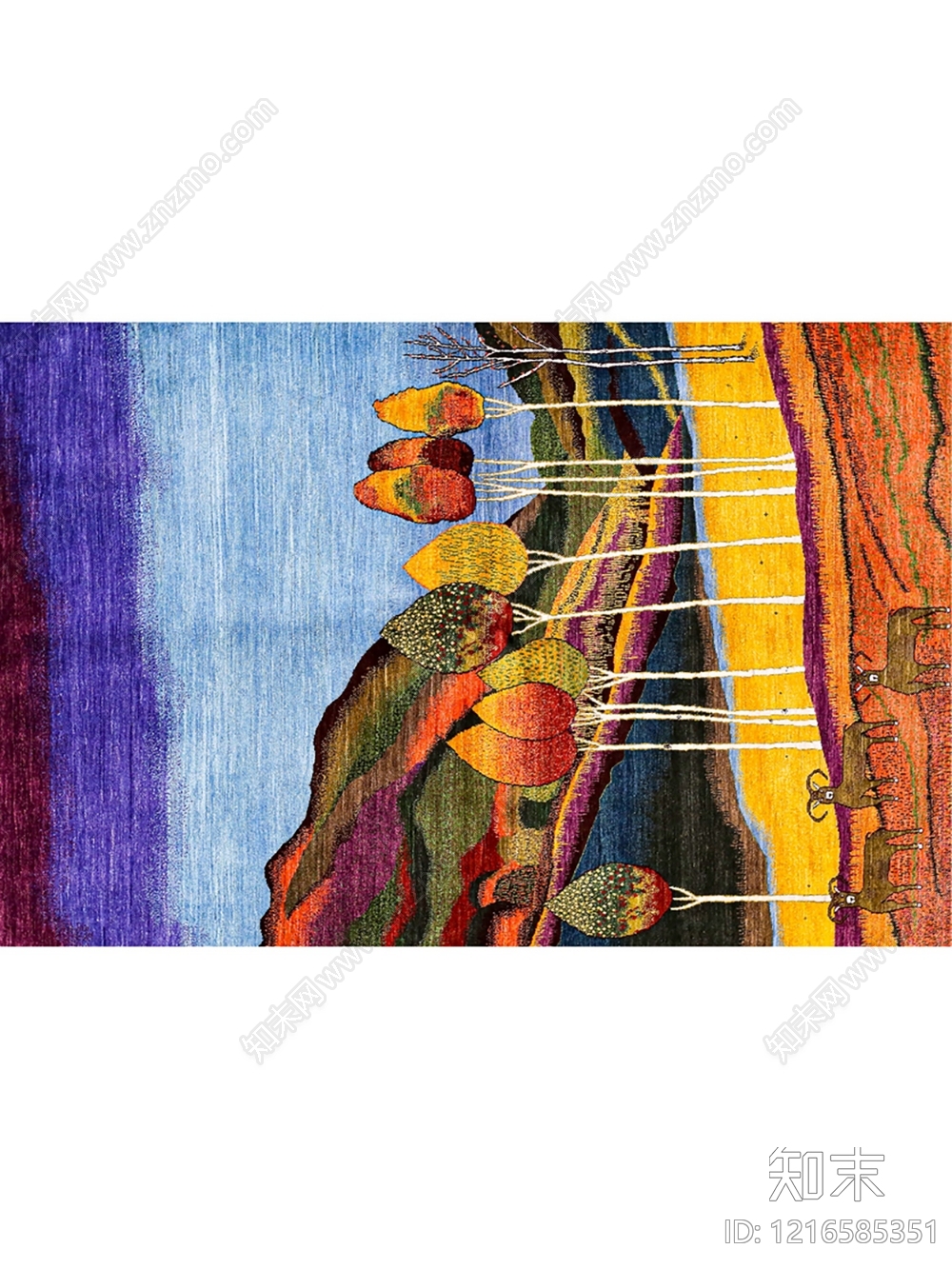 现代格子地毯贴图下载【ID:1216585351】