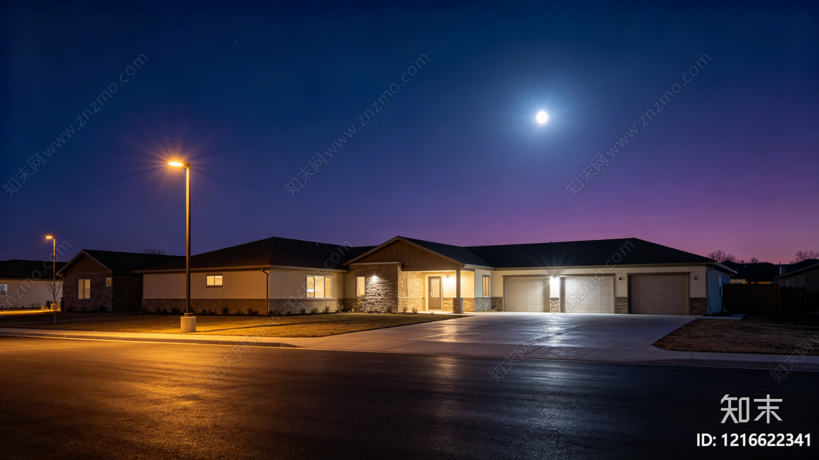 现代夜晚贴图下载【ID:1216622341】