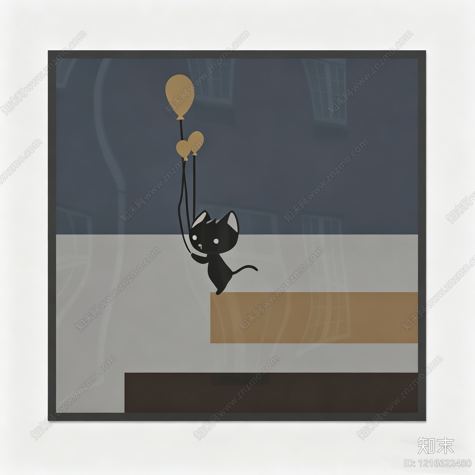 现代装饰画贴图下载【ID:1216622480】