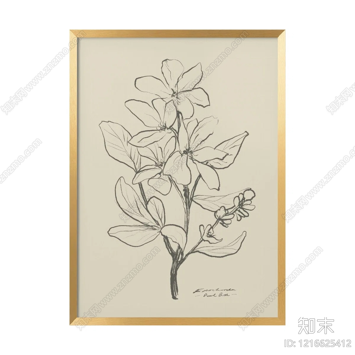 北欧黑白挂画贴图下载【ID:1216625412】