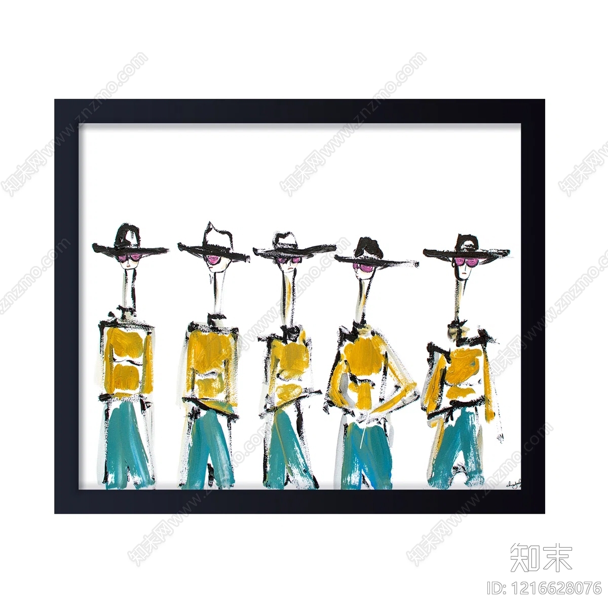 北欧抽象画贴图下载【ID:1216628076】