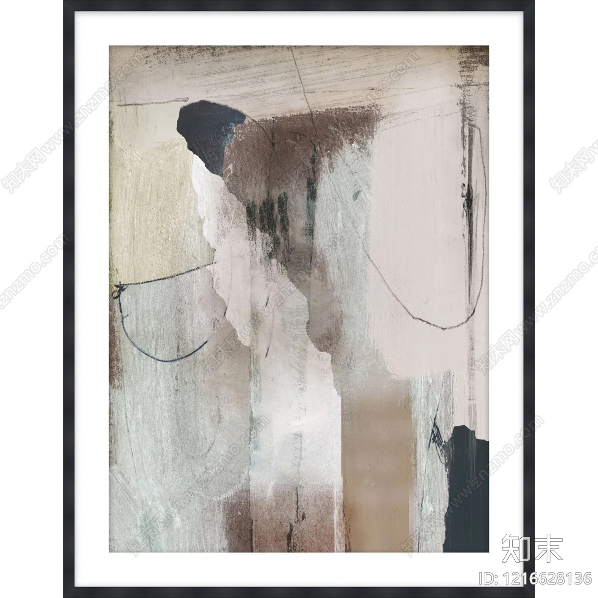 北欧抽象画贴图下载【ID:1216628136】