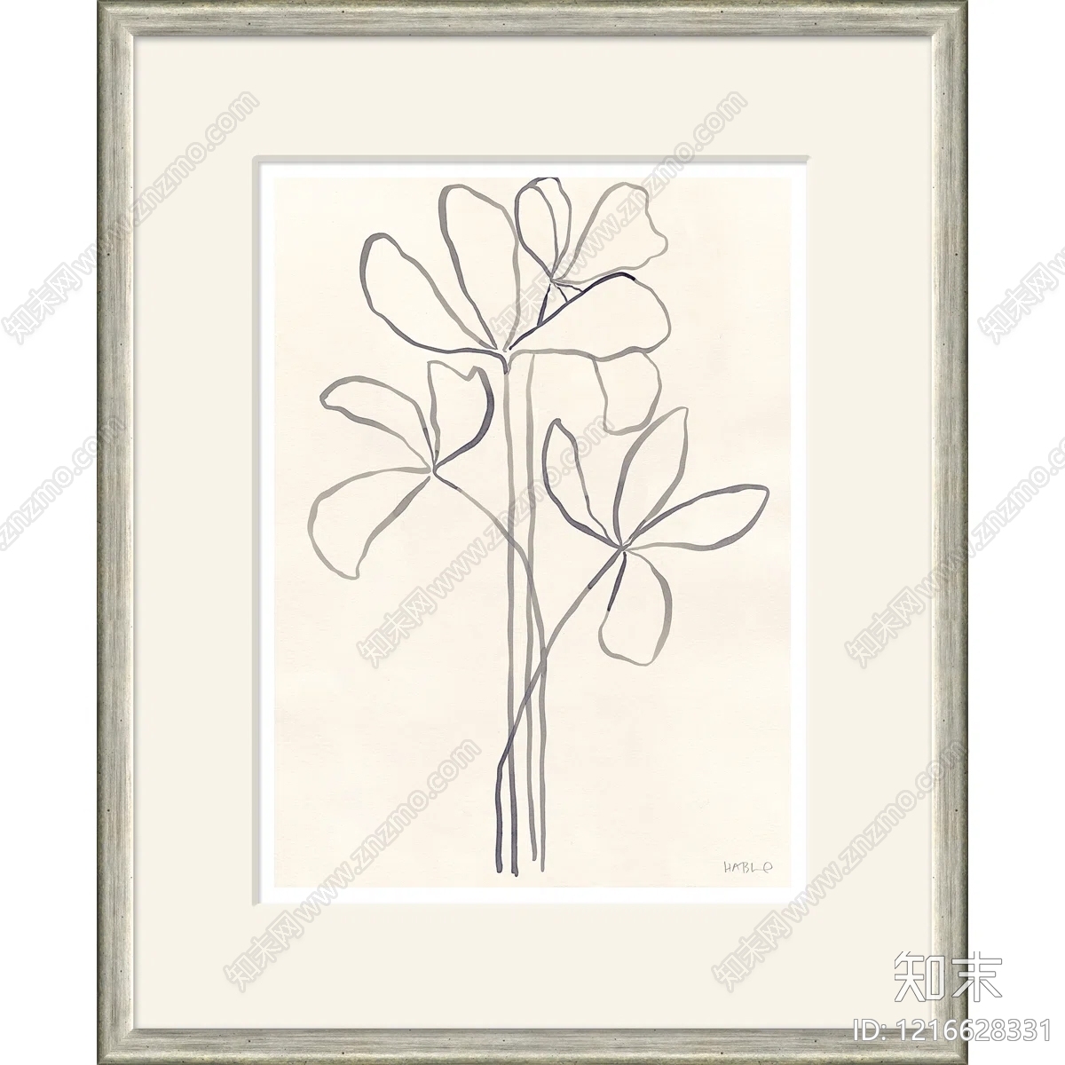 奶油黑白挂画贴图下载【ID:1216628331】