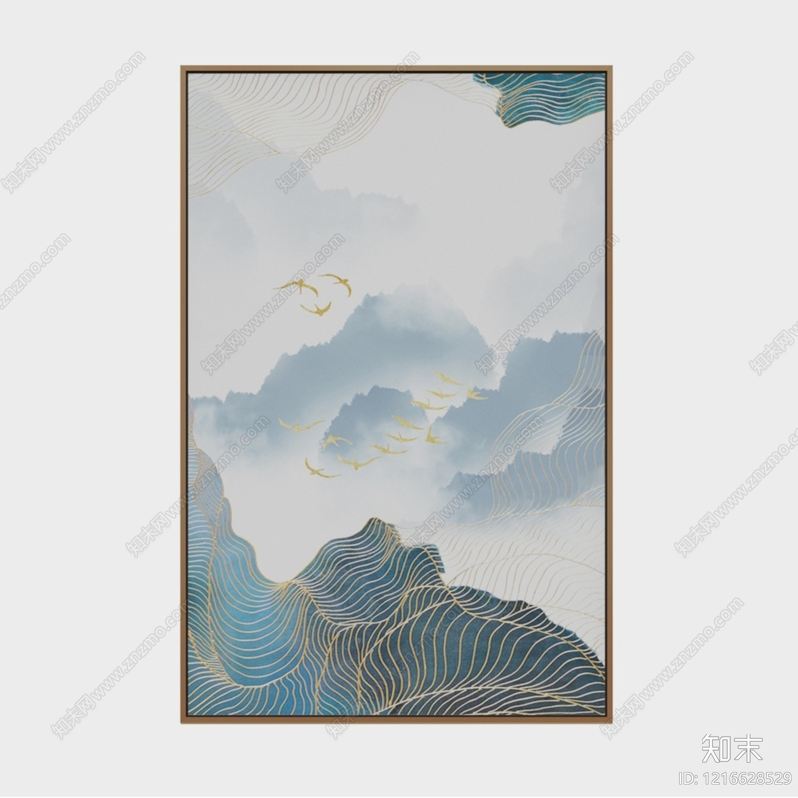 新中式山水画贴图下载【ID:1216628529】