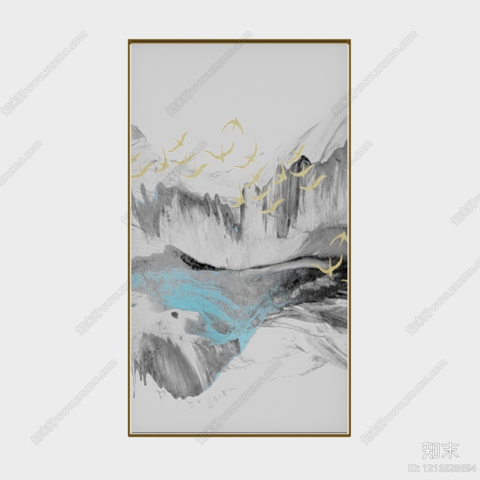 新中式抽象画贴图下载【ID:1216628694】