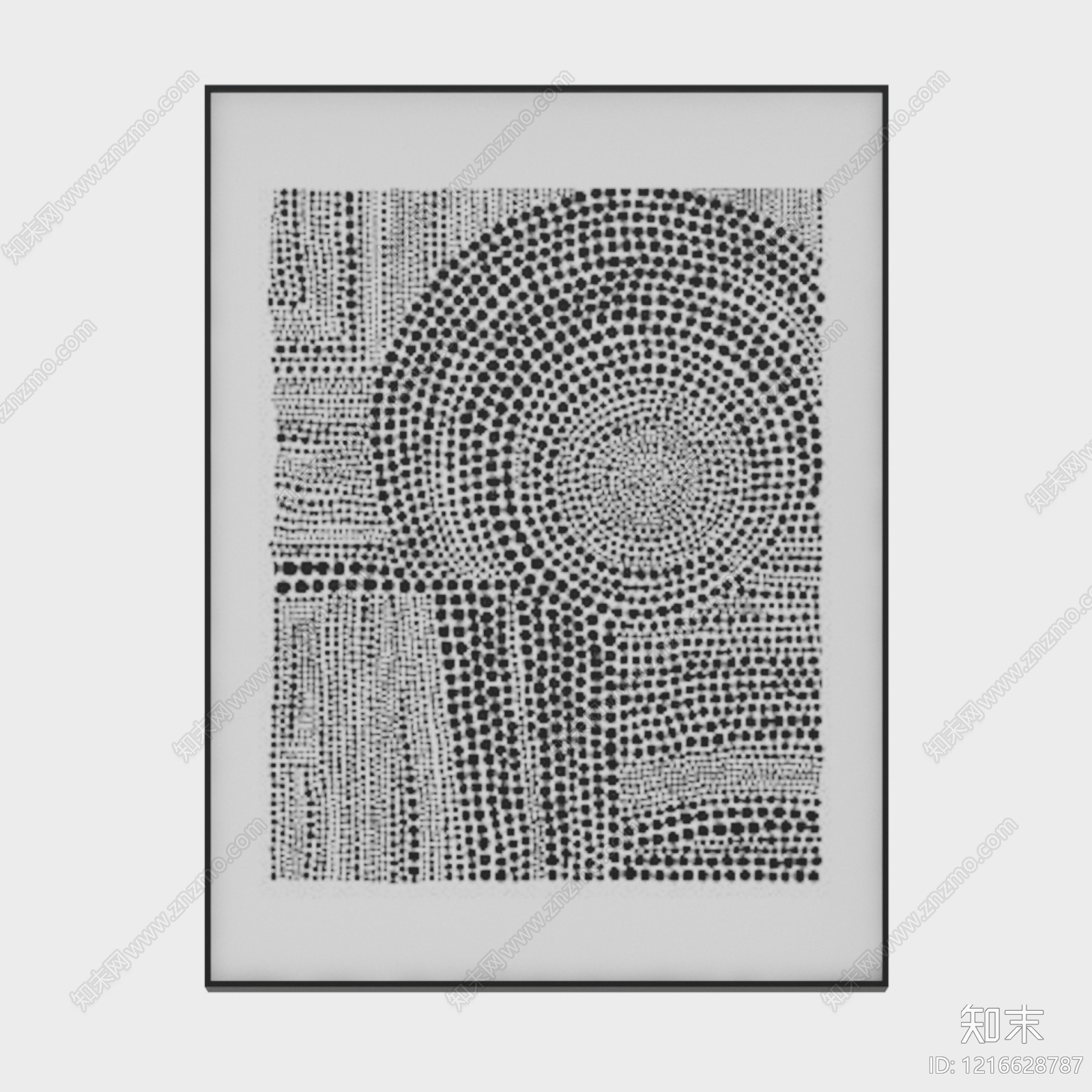 极简黑白挂画贴图下载【ID:1216628787】