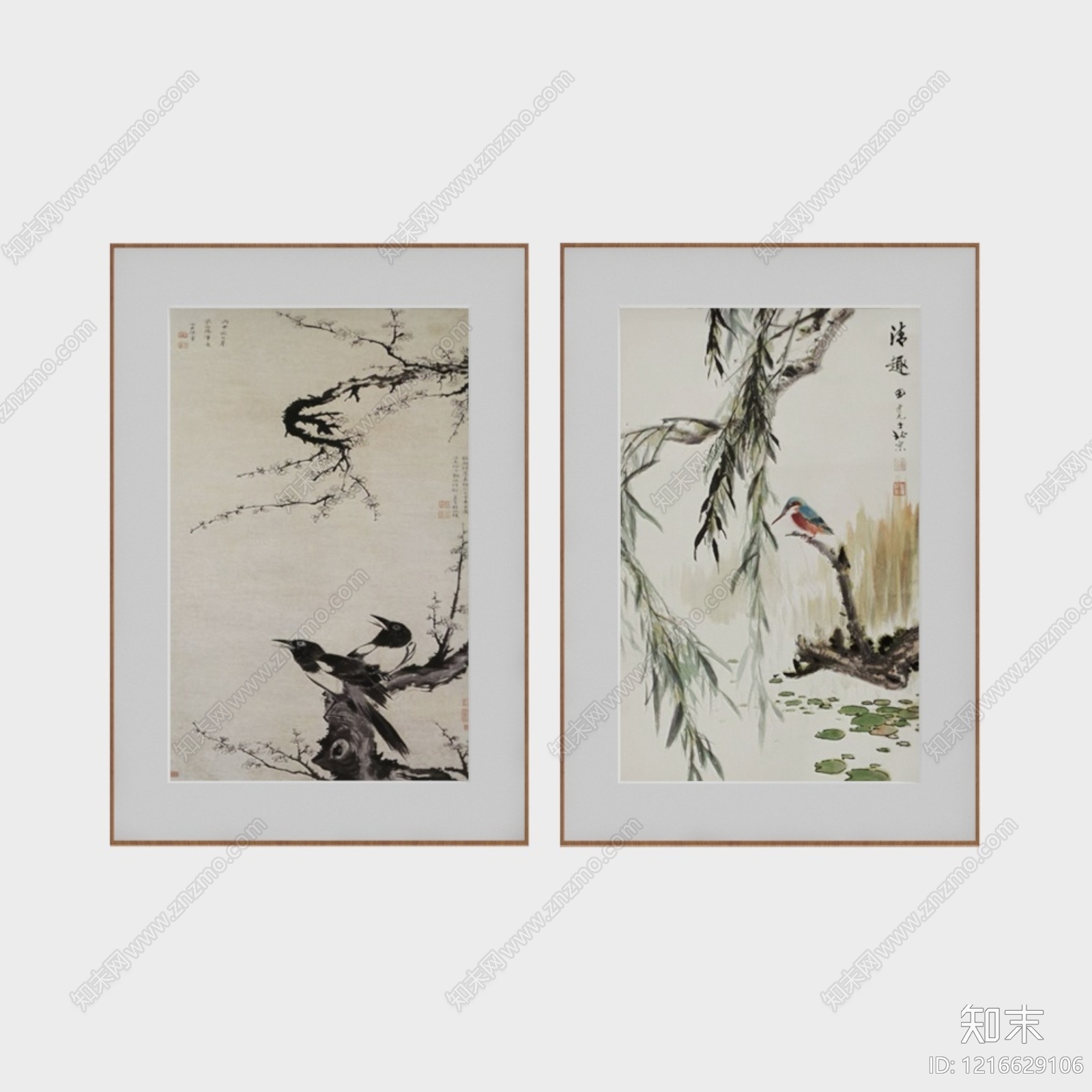 新中式水墨画贴图下载【ID:1216629106】