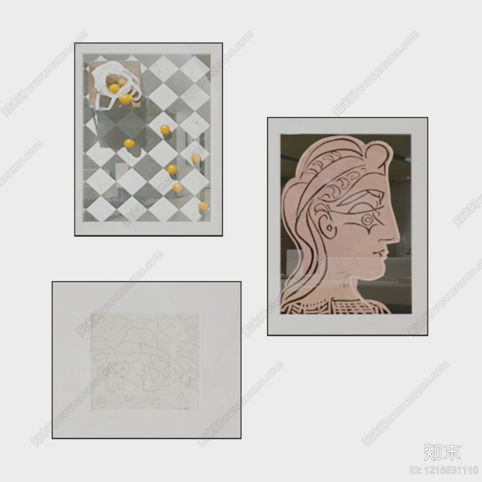 现代其他挂画贴图下载【ID:1216631110】