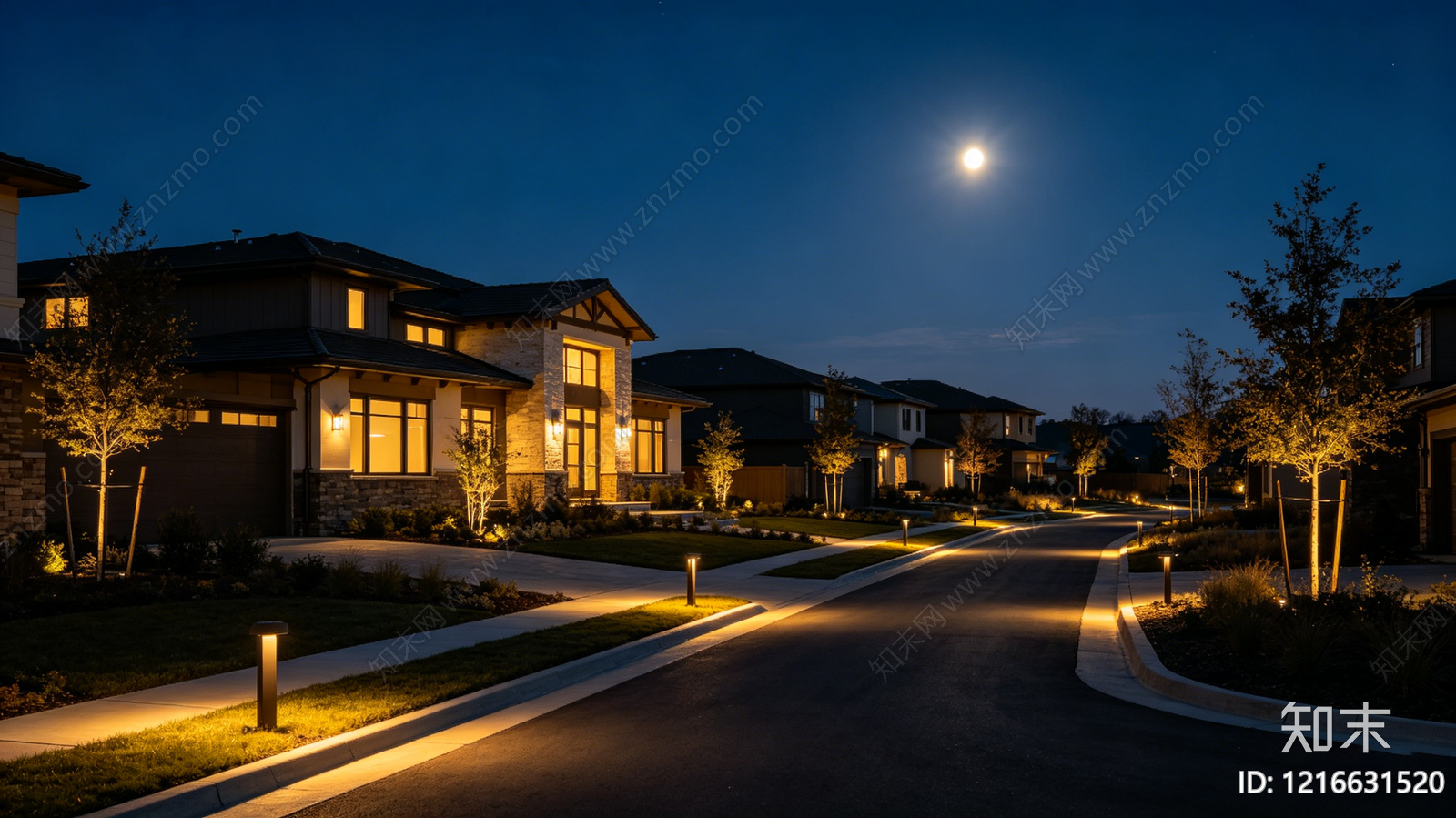 现代夜晚贴图下载【ID:1216631520】
