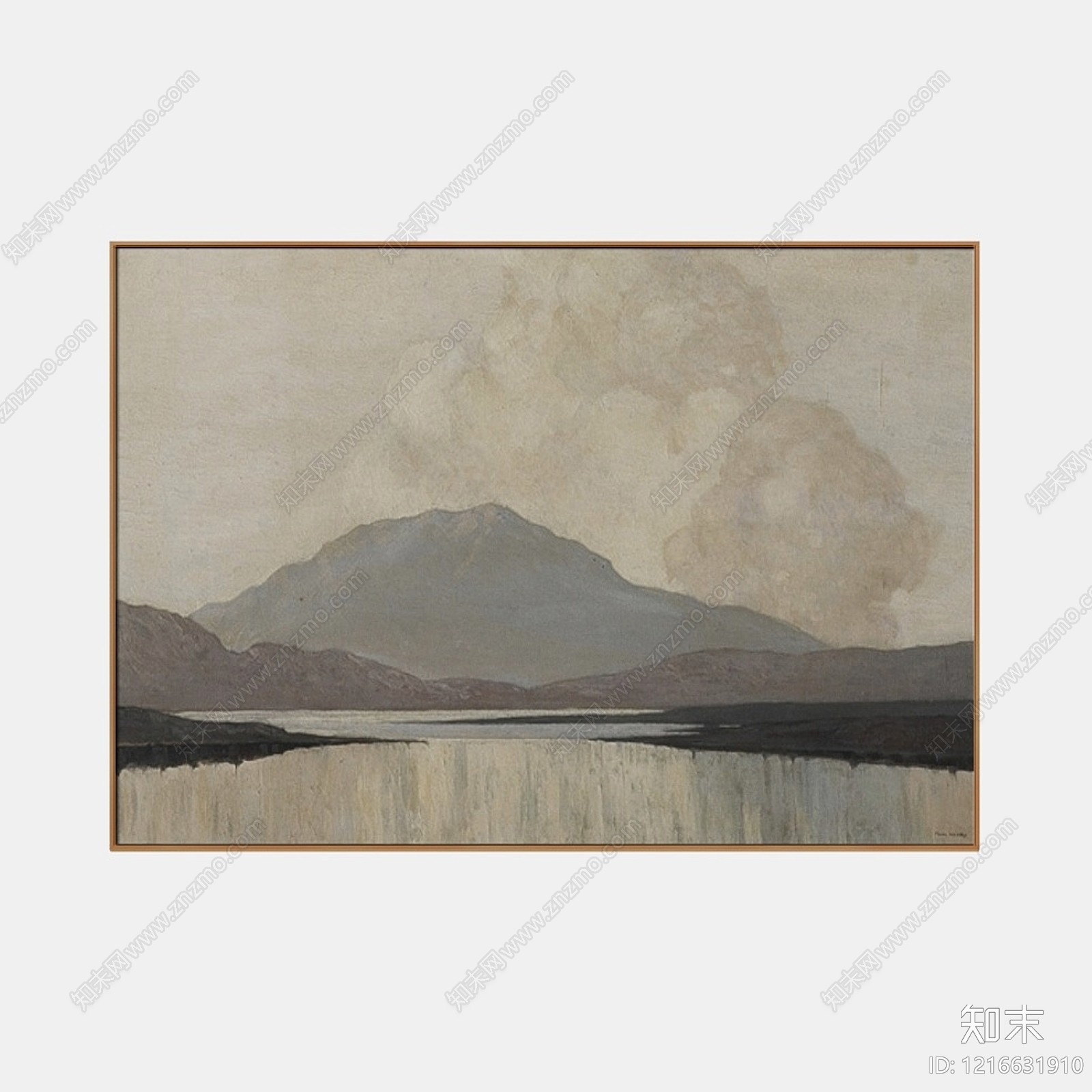 新中式山水画贴图下载【ID:1216631910】