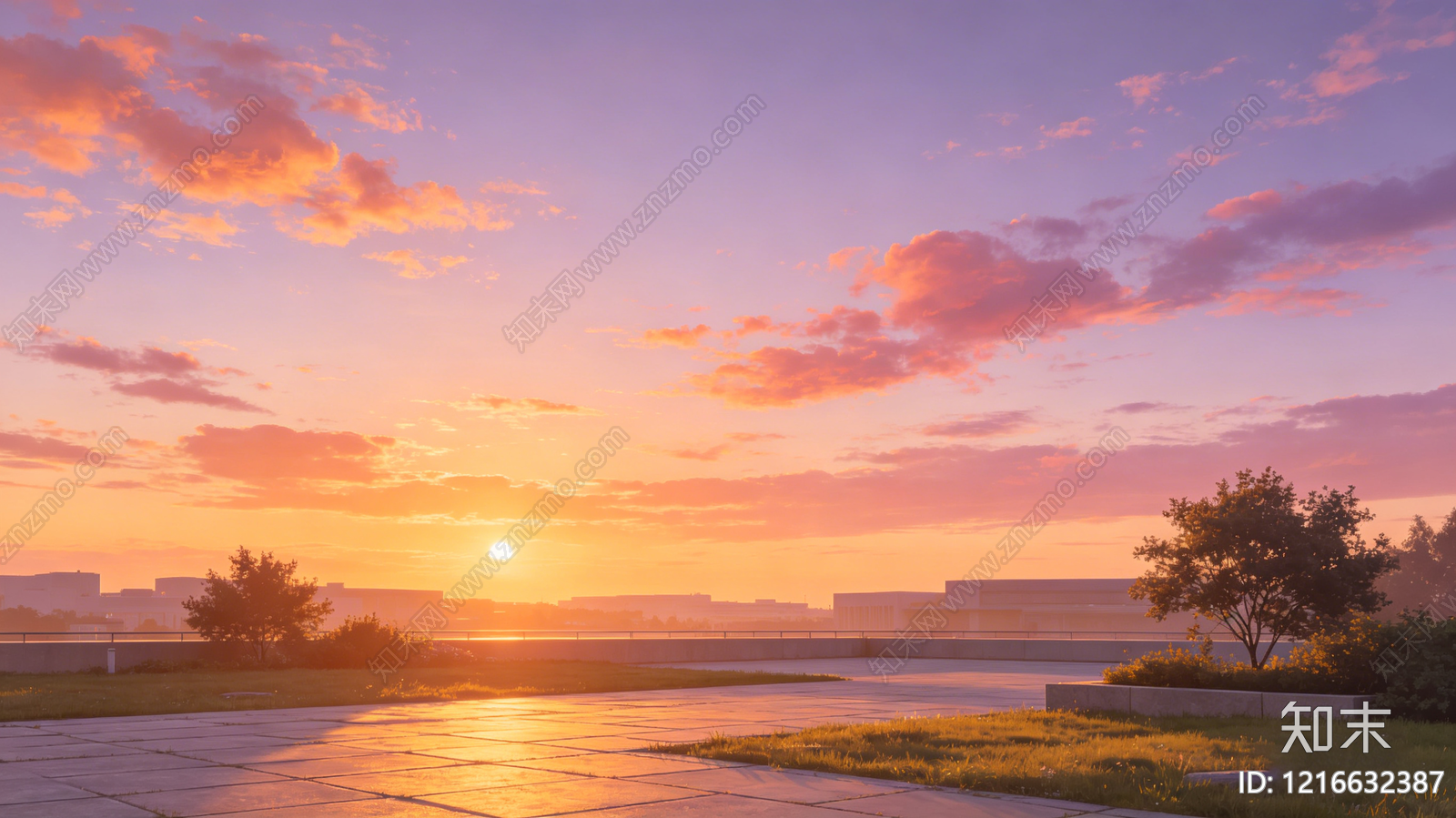 现代黄昏贴图下载【ID:1216632387】