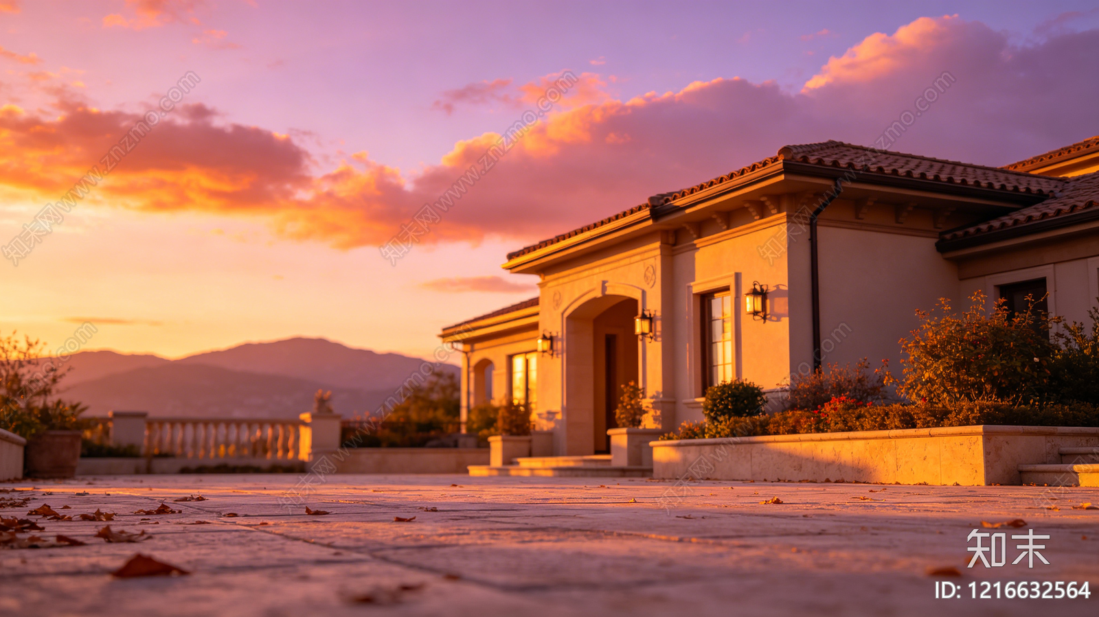 现代黄昏贴图下载【ID:1216632564】