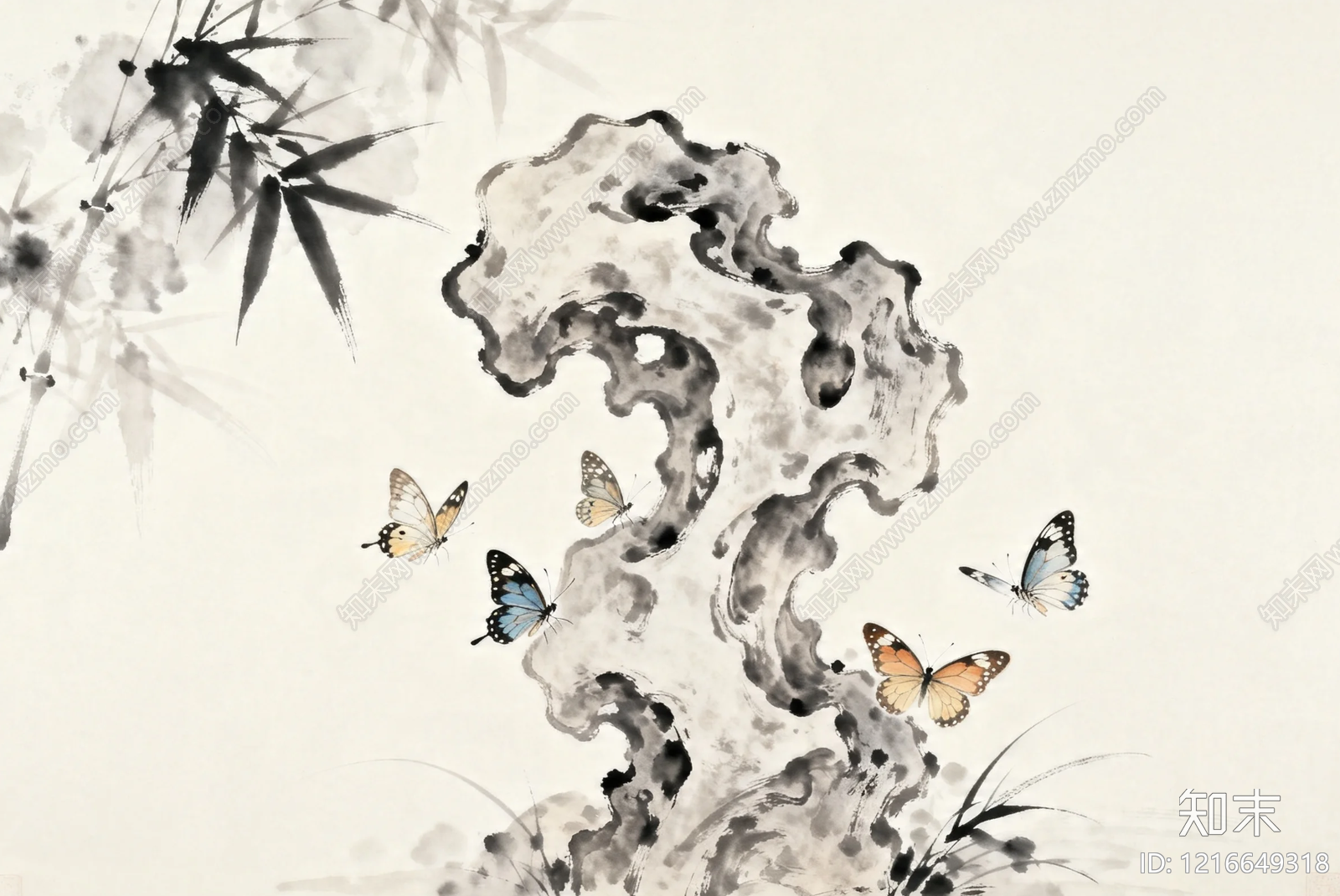 水墨画贴图下载【ID:1216649318】