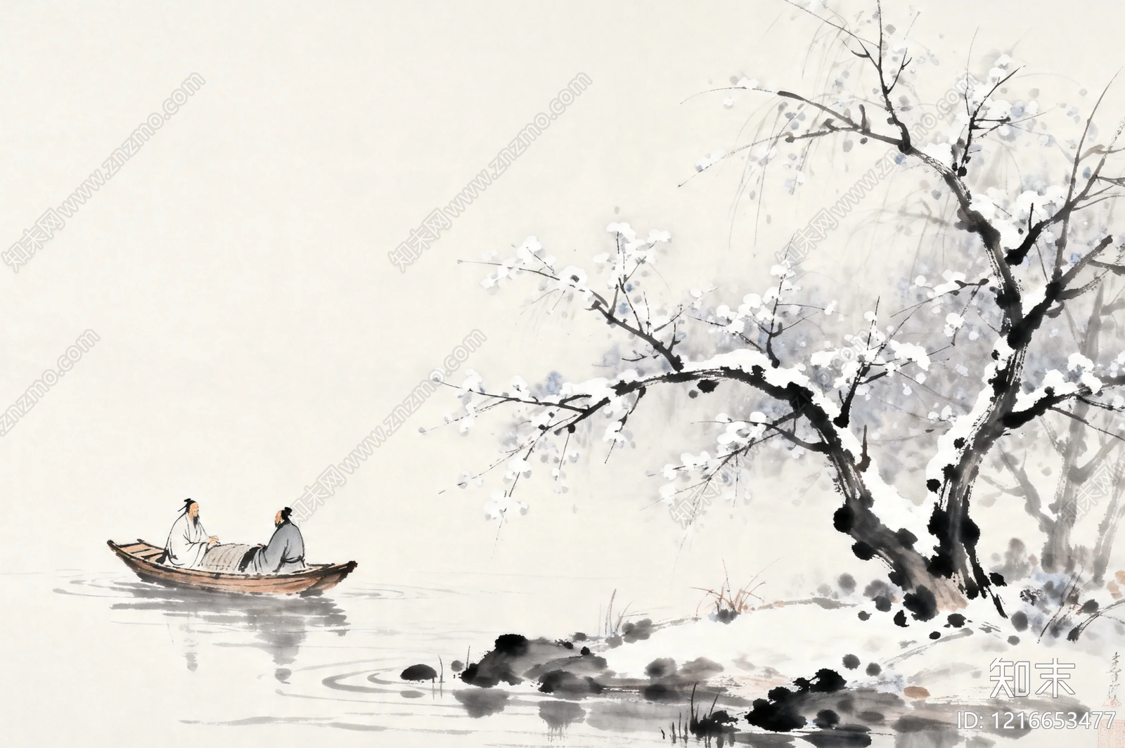 山水画贴图下载【ID:1216653477】