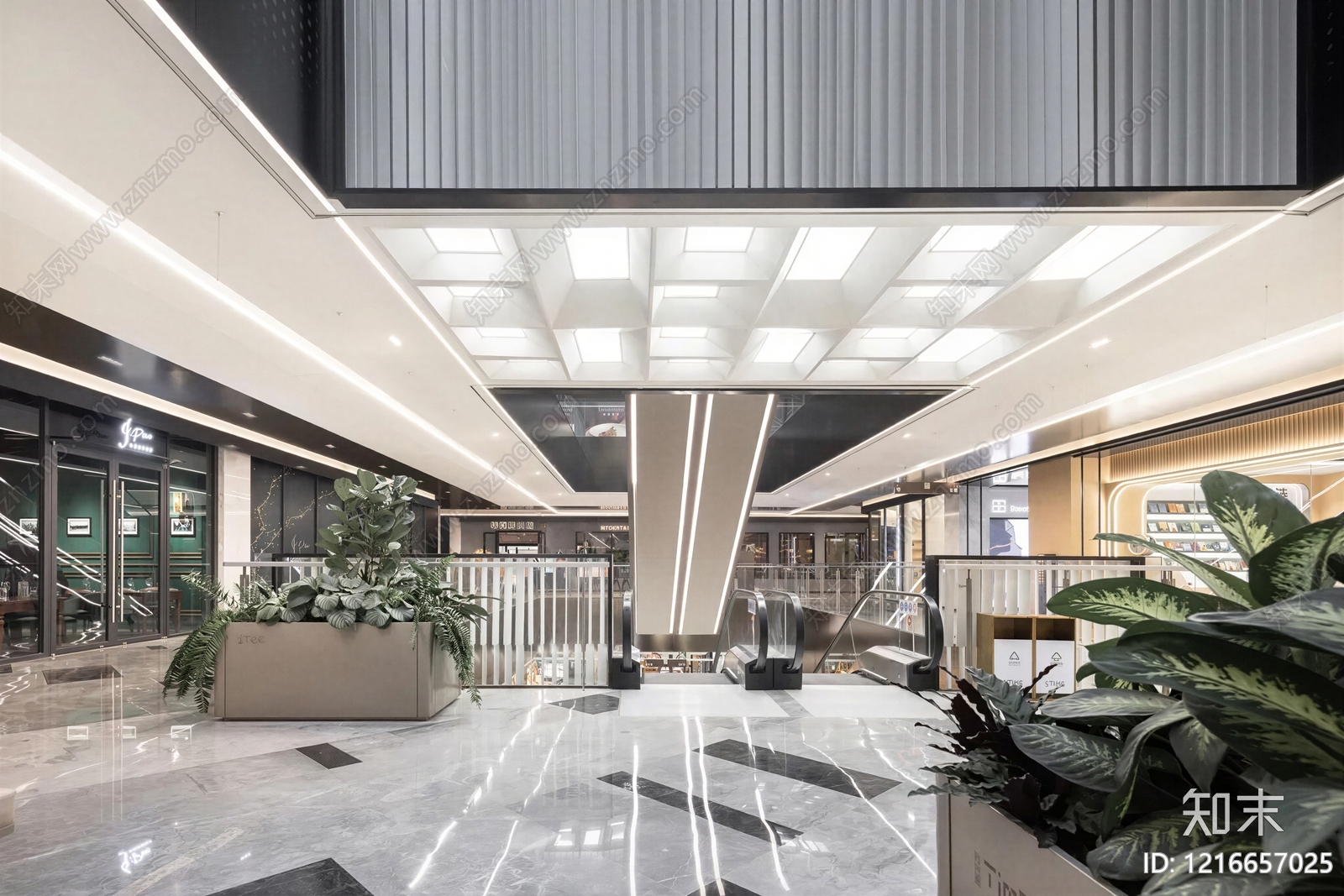 现代商场贴图下载【ID:1216657025】