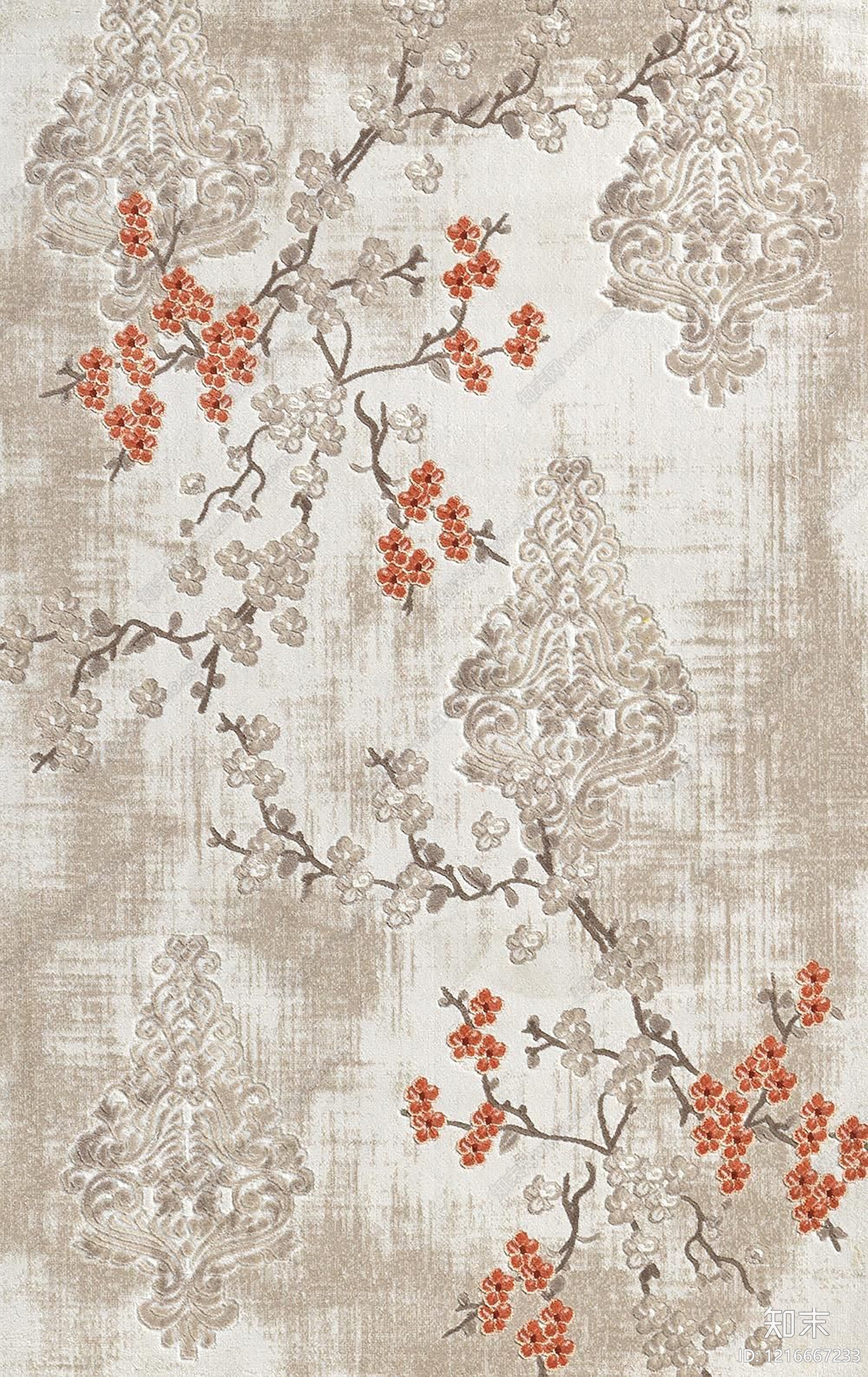 现代花纹壁纸贴图下载【ID:1216667233】