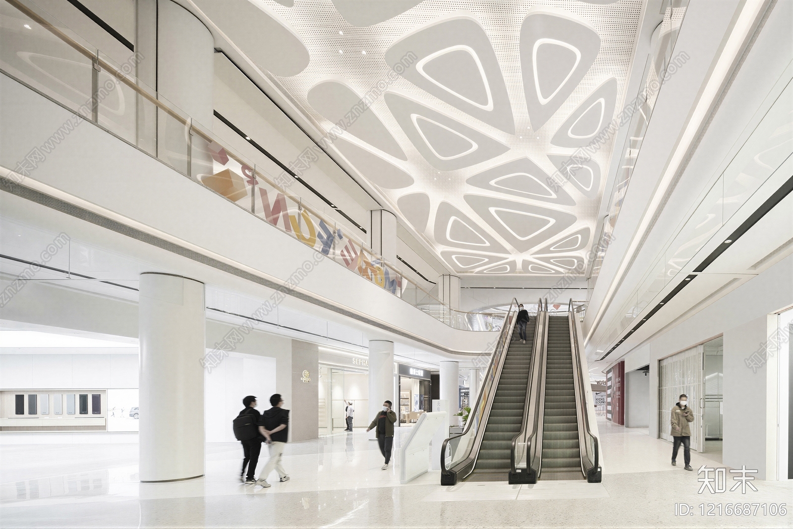 现代商场贴图下载【ID:1216687106】