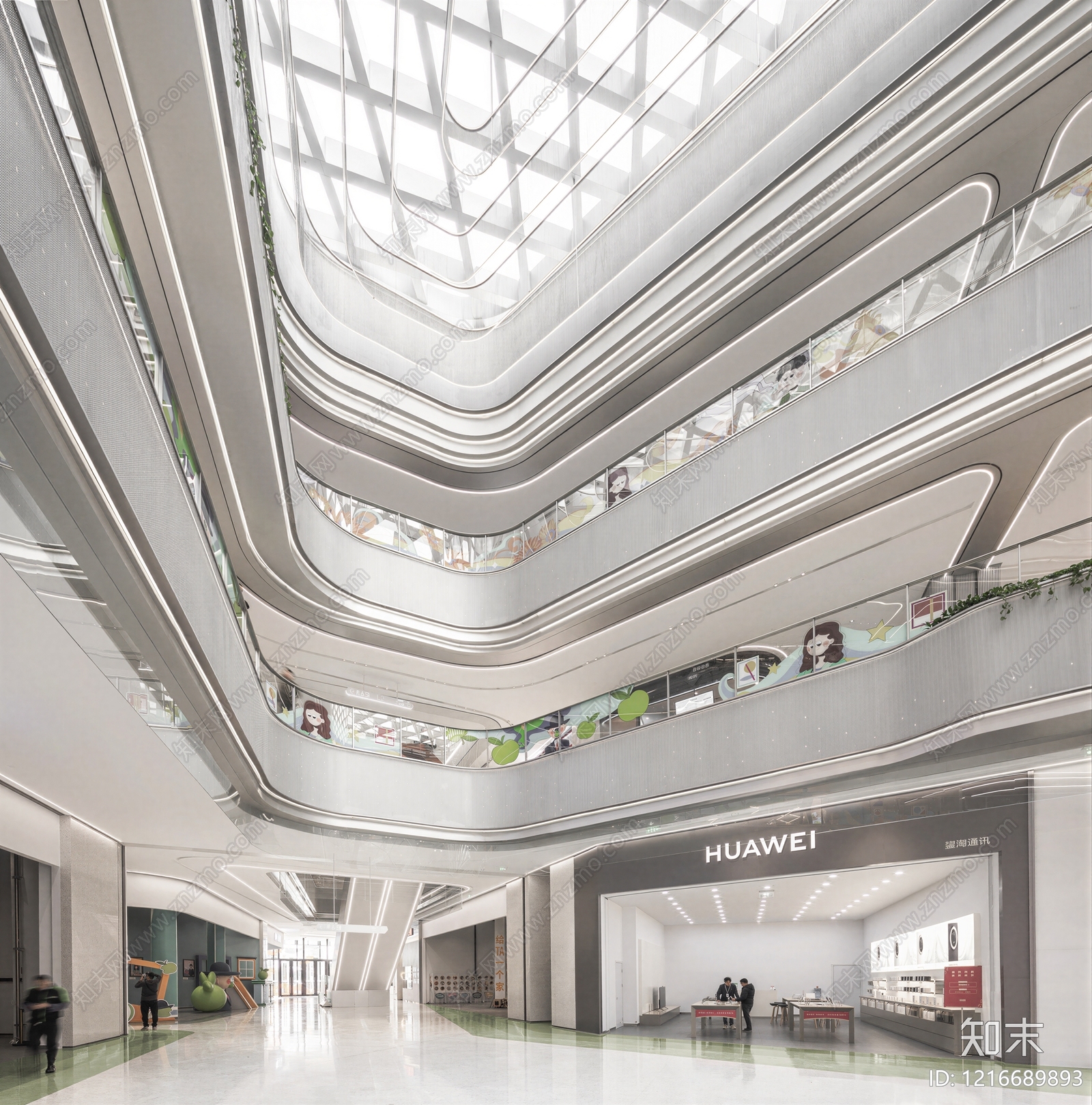 现代商场贴图下载【ID:1216689893】