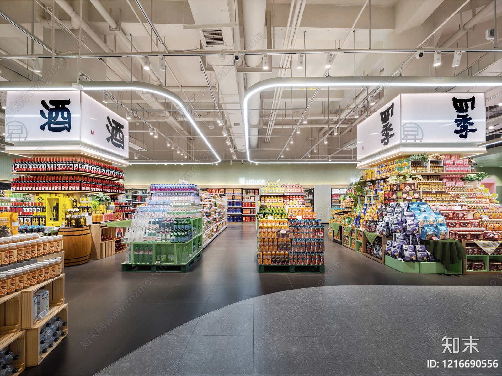 现代商场贴图下载【ID:1216690556】