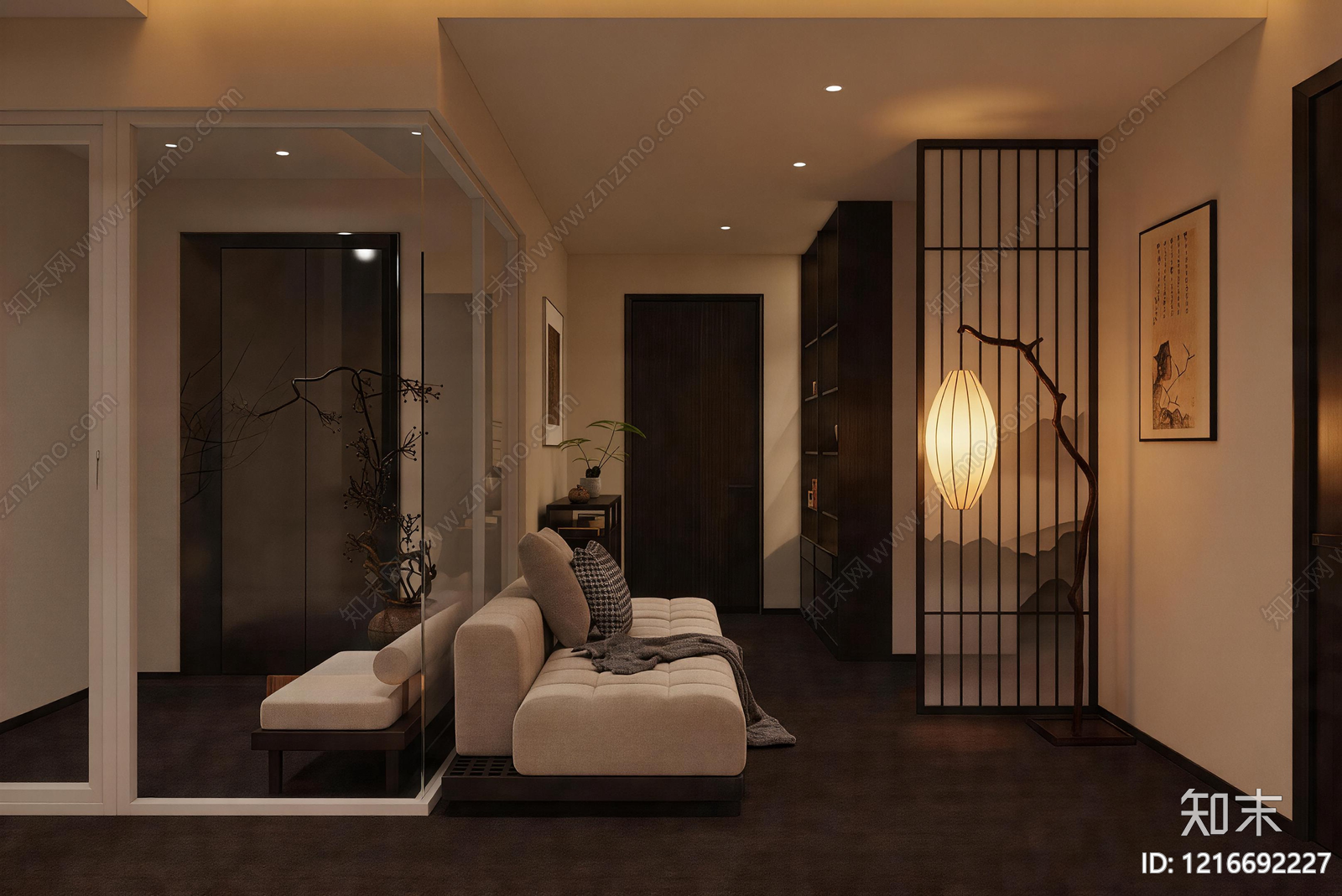 新中式其它内景贴图下载【ID:1216692227】