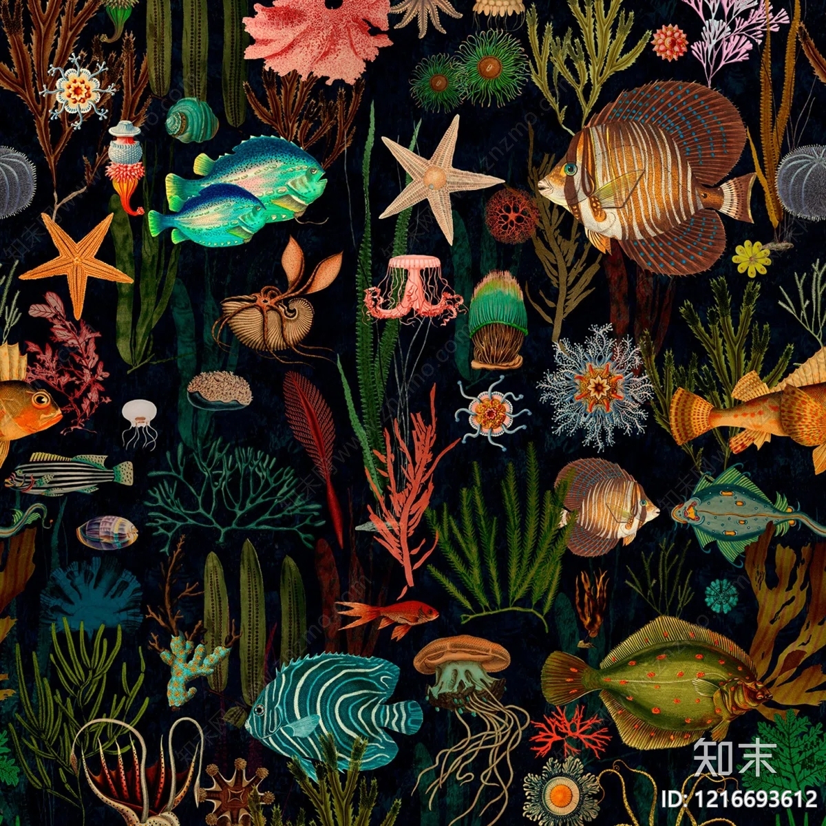 复古花纹布纹贴图下载【ID:1216693612】