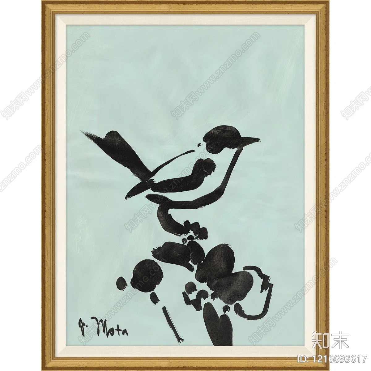 北欧水墨画贴图下载【ID:1216693617】