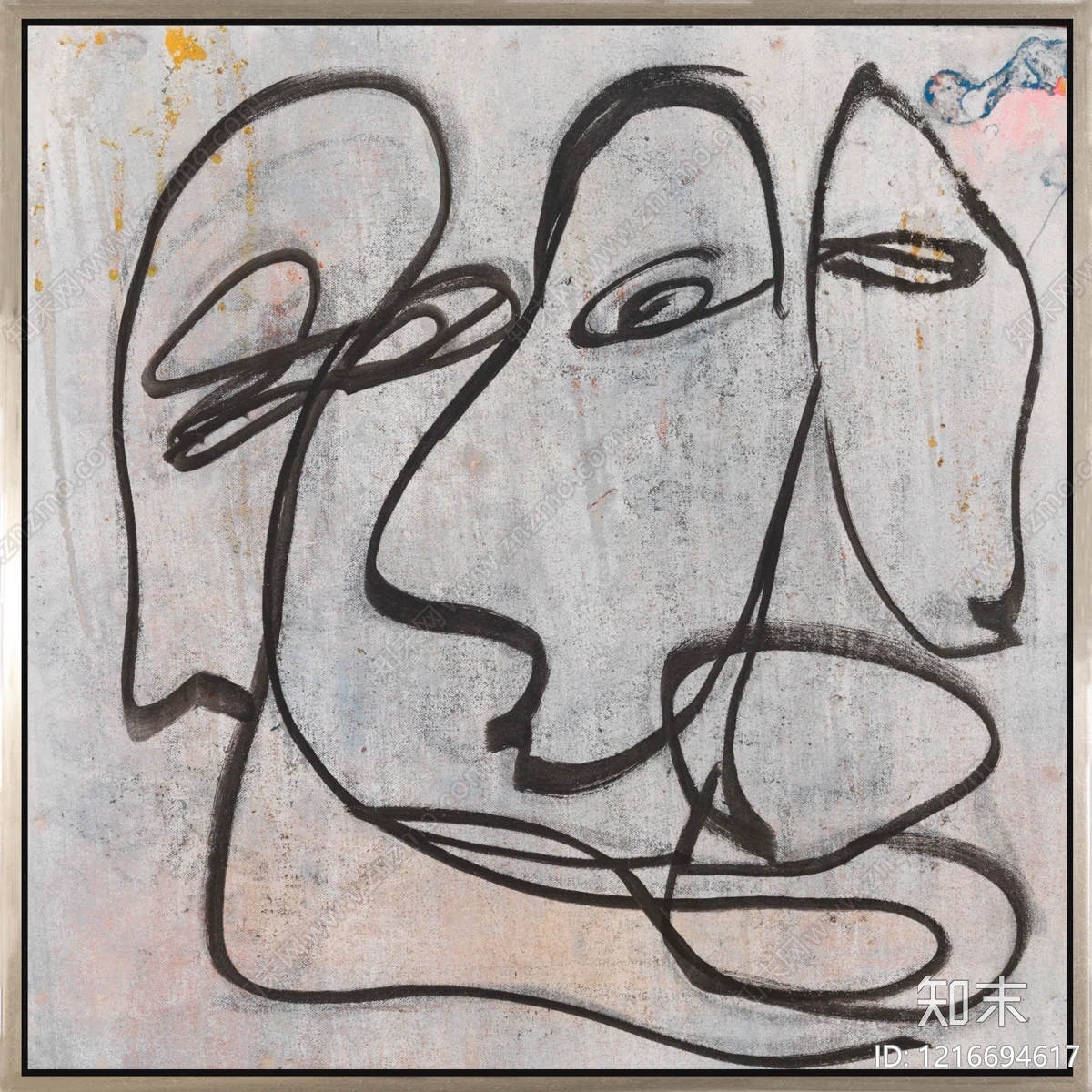 中古抽象画贴图下载【ID:1216694617】
