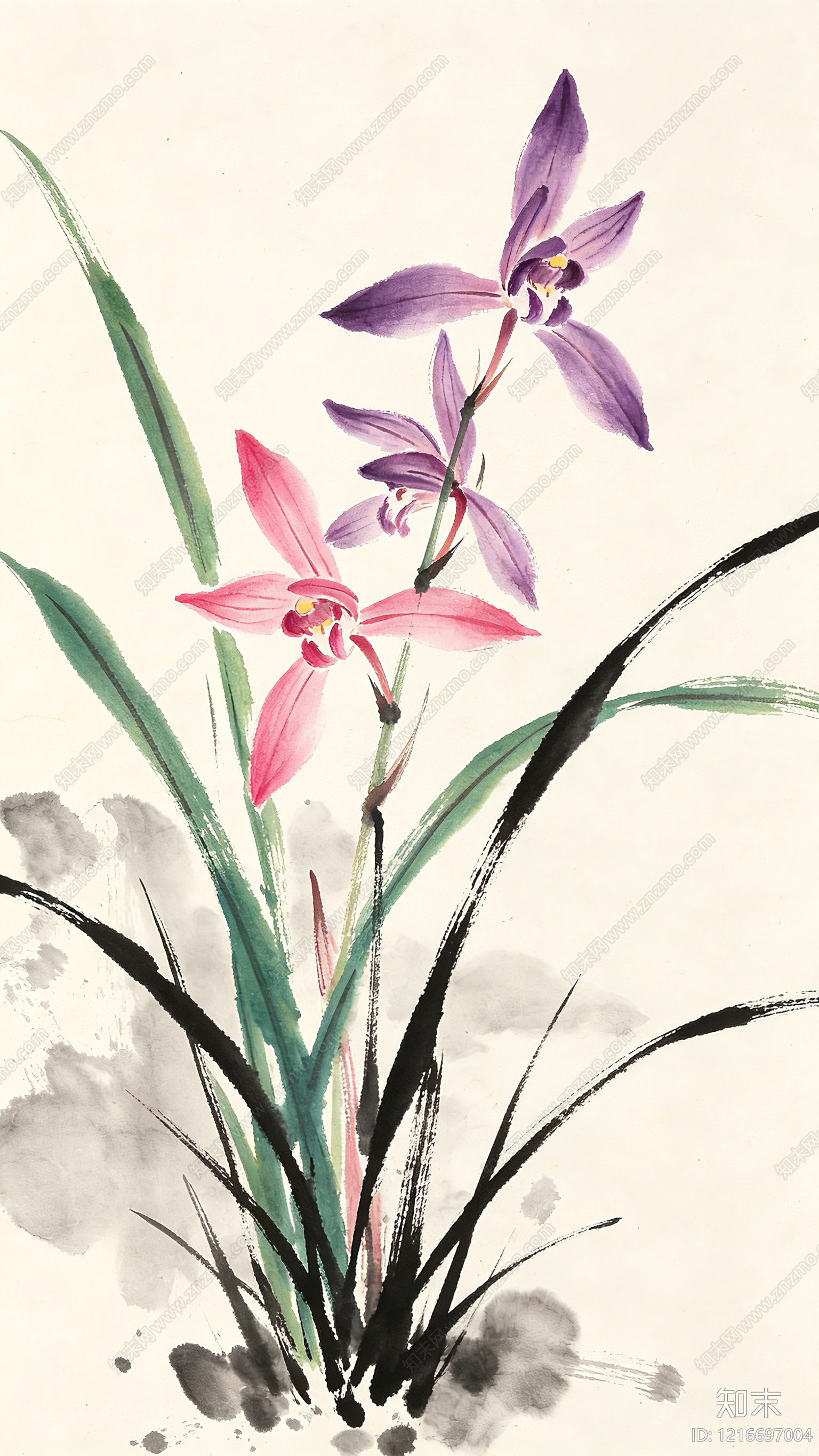 水墨画贴图下载【ID:1216697004】