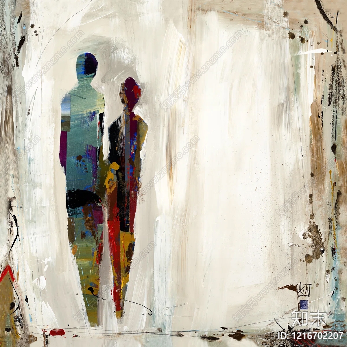 北欧抽象画贴图下载【ID:1216702207】