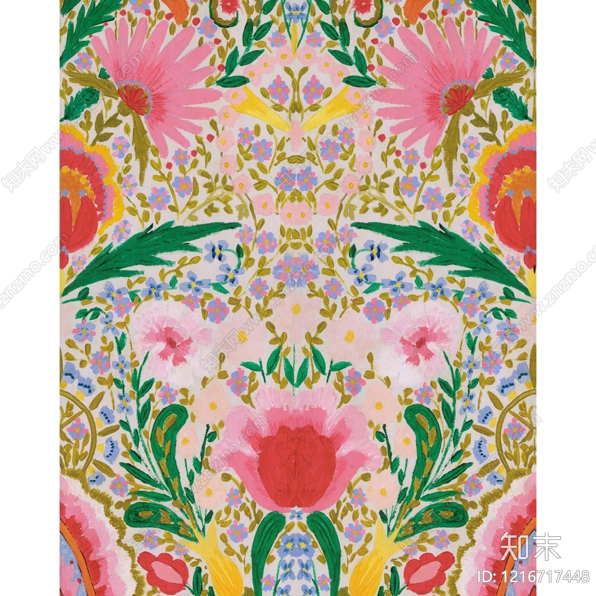 欧式花纹壁纸贴图下载【ID:1216717448】