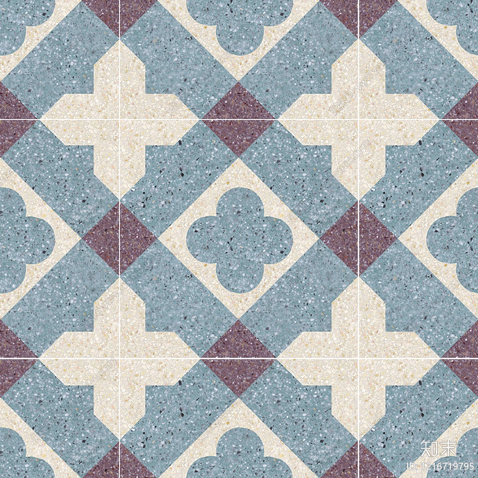 奶油花纹砖贴图下载【ID:1216719795】