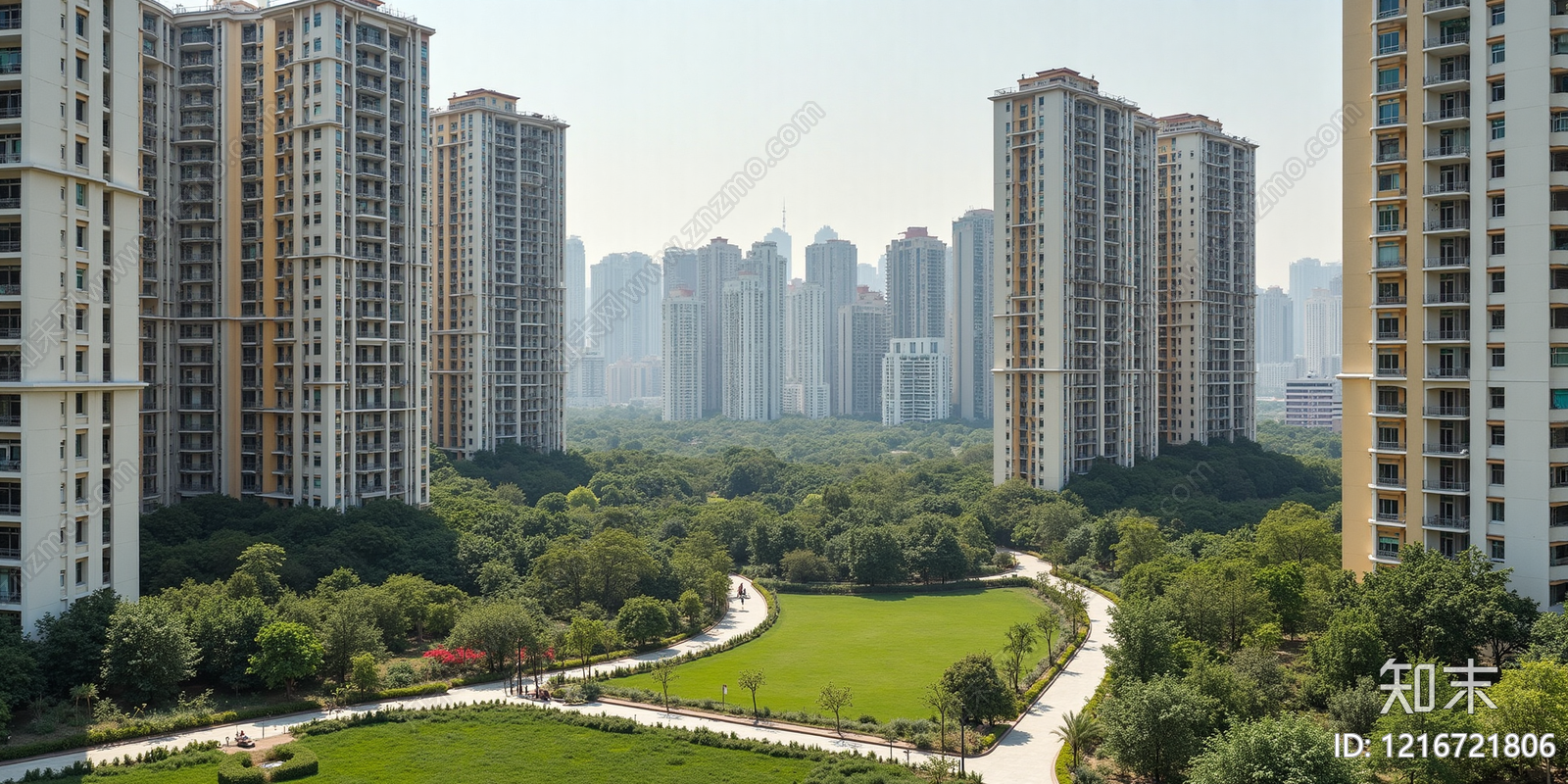 现代小区外景贴图下载【ID:1216721806】