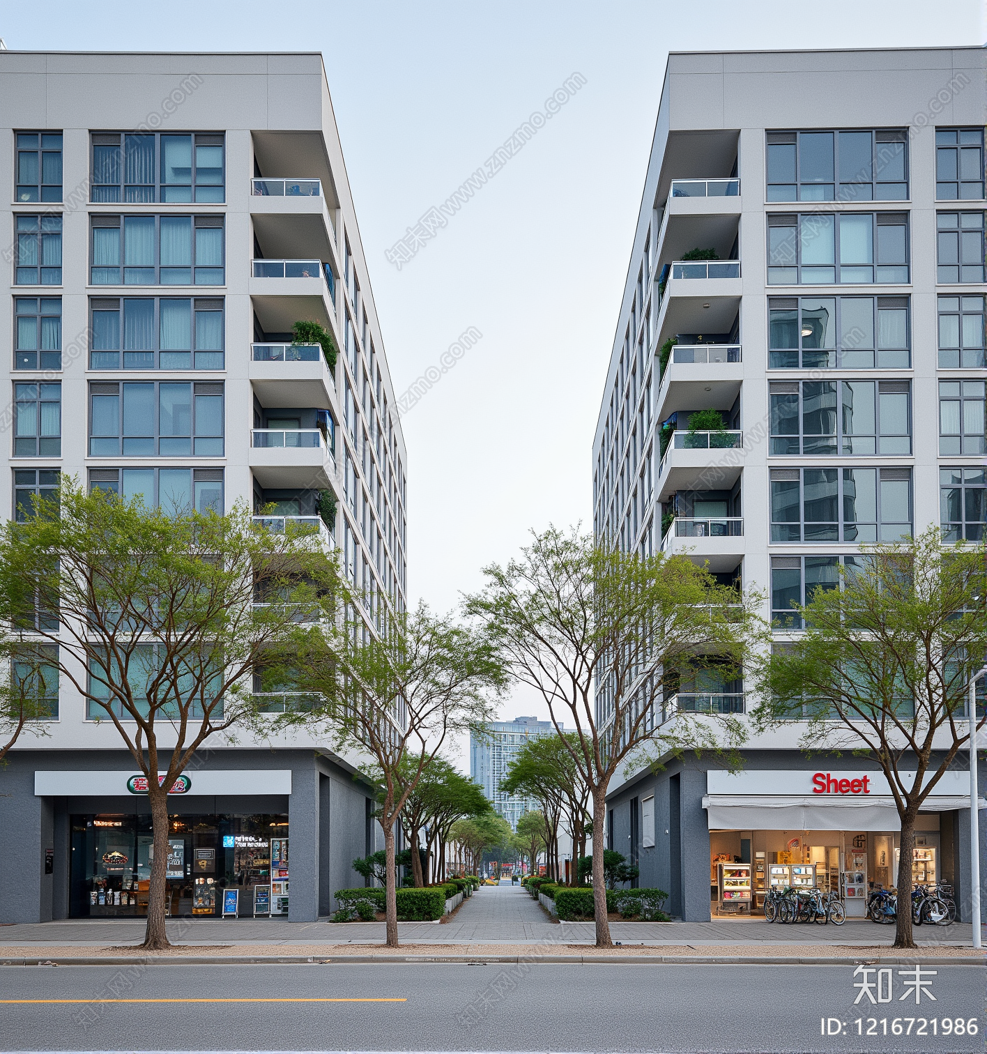 现代城市背景贴图下载【ID:1216721986】