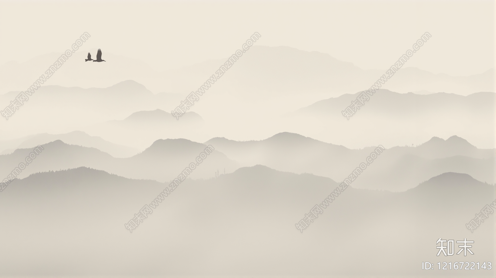 新中式壁画贴图下载【ID:1216722143】