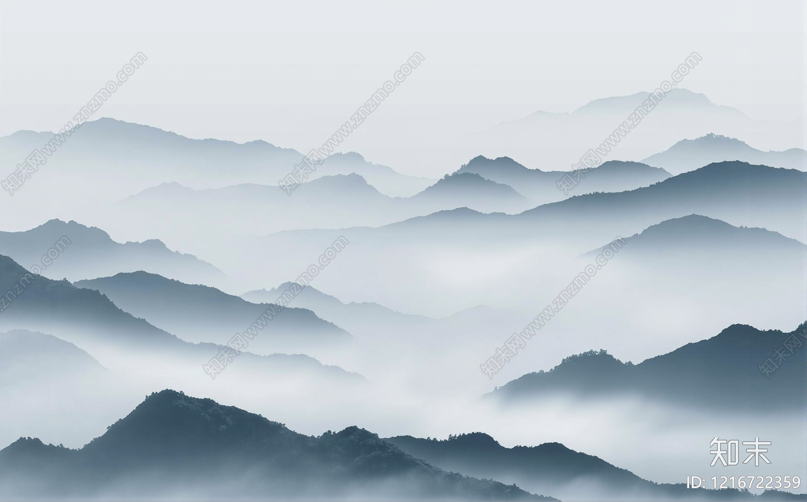 新中式壁画贴图下载【ID:1216722359】