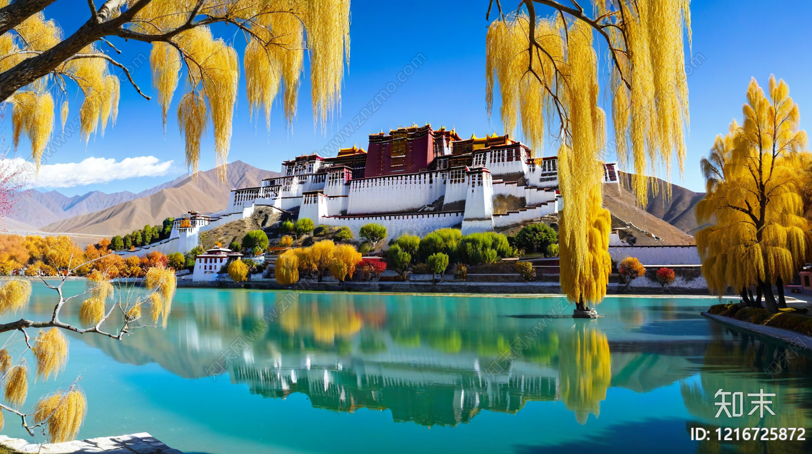 中式建筑外立面贴图下载【ID:1216725872】