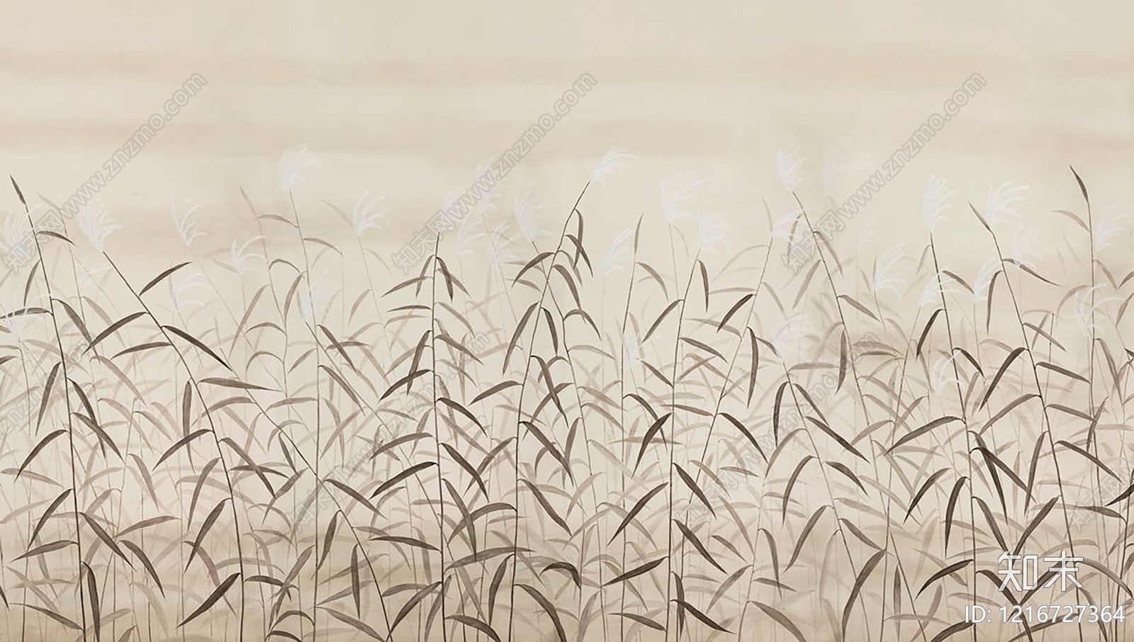 新中式植物壁纸贴图下载【ID:1216727364】