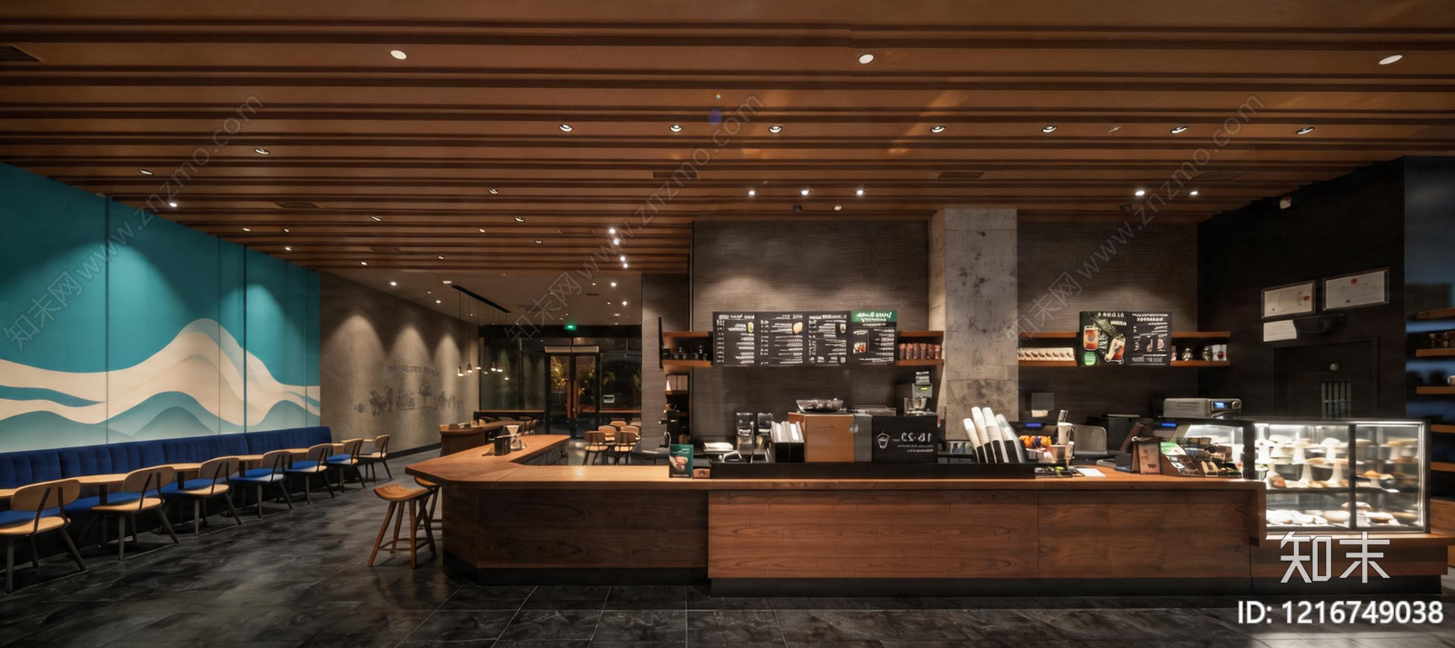 原木餐厅贴图下载【ID:1216749038】