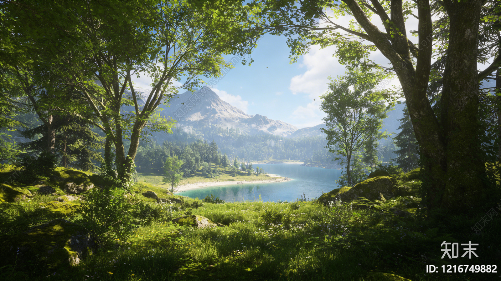 现代山水贴图下载【ID:1216749882】