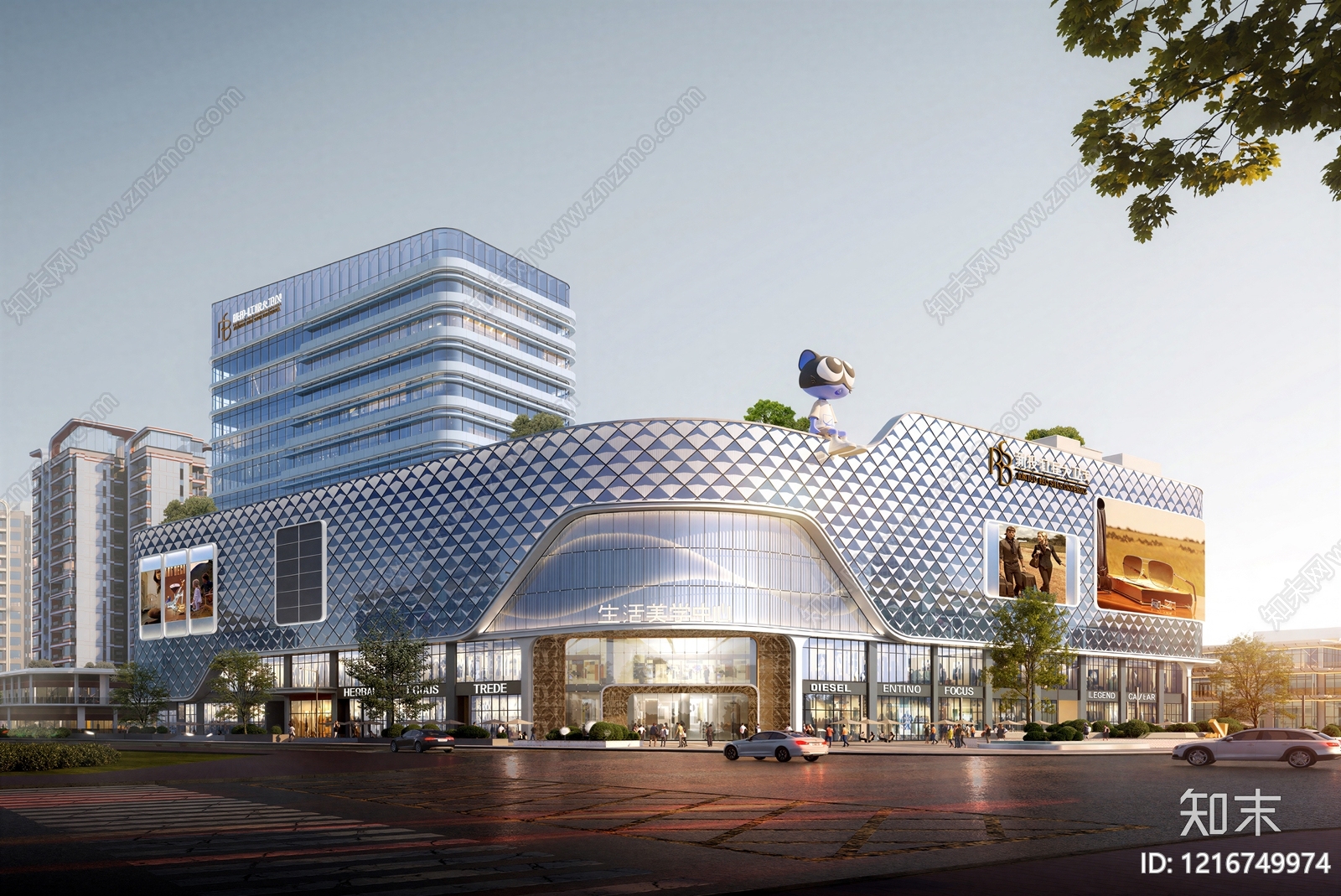 现代建筑外立面贴图下载【ID:1216749974】