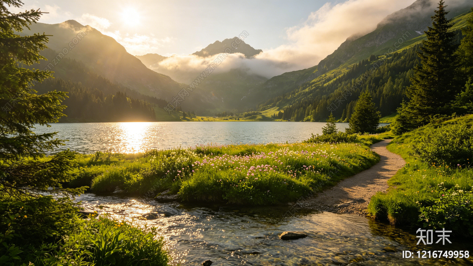 现代山水贴图下载【ID:1216749958】