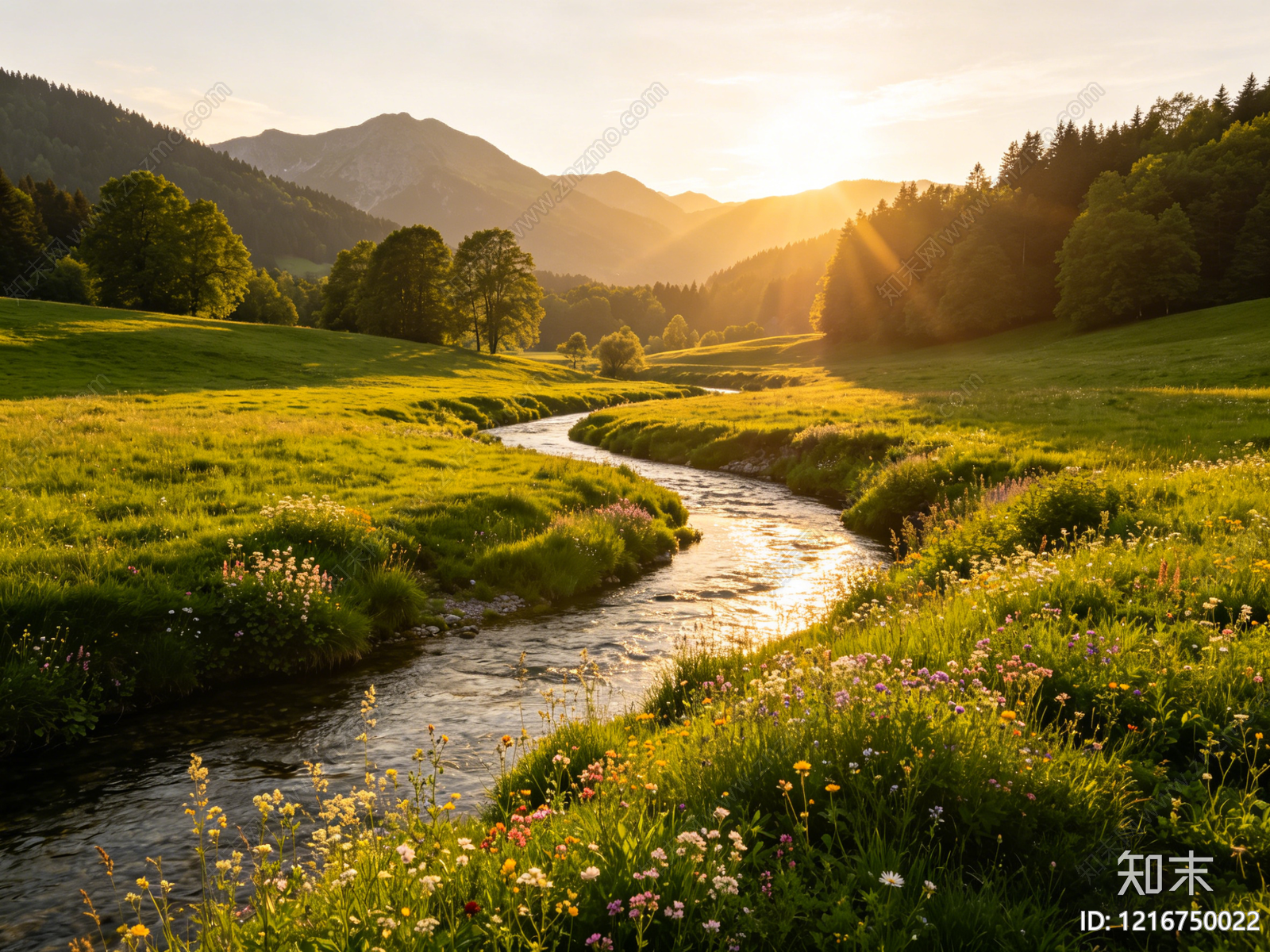 现代山水贴图下载【ID:1216750022】